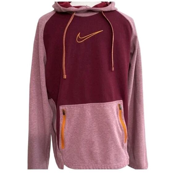 Men's Nike Therma-FIT Pullover Training Hoodie - Pomegranate Size XL - Picture 1 of 6